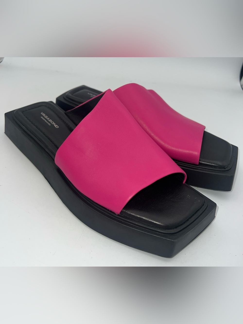 Vagabond Shoemakers Evy Slide Leather Sandals Hot Pink Women’s Size EU41 NEW